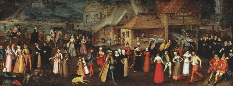 Welcome to  Early Modern England: Society, Culture and Everyday Life, 1500-1700. Image: 'Festival at Bermondsey' Attributed to Marcus Gheeraerts the Elder [Public domain]